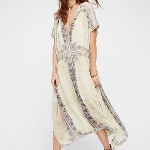 Free People New Romantics Gardenia Fog Kaftan Dress, size M